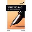 Silvine Writing Pad A5 Size Lined White Paper, 100 Sheets